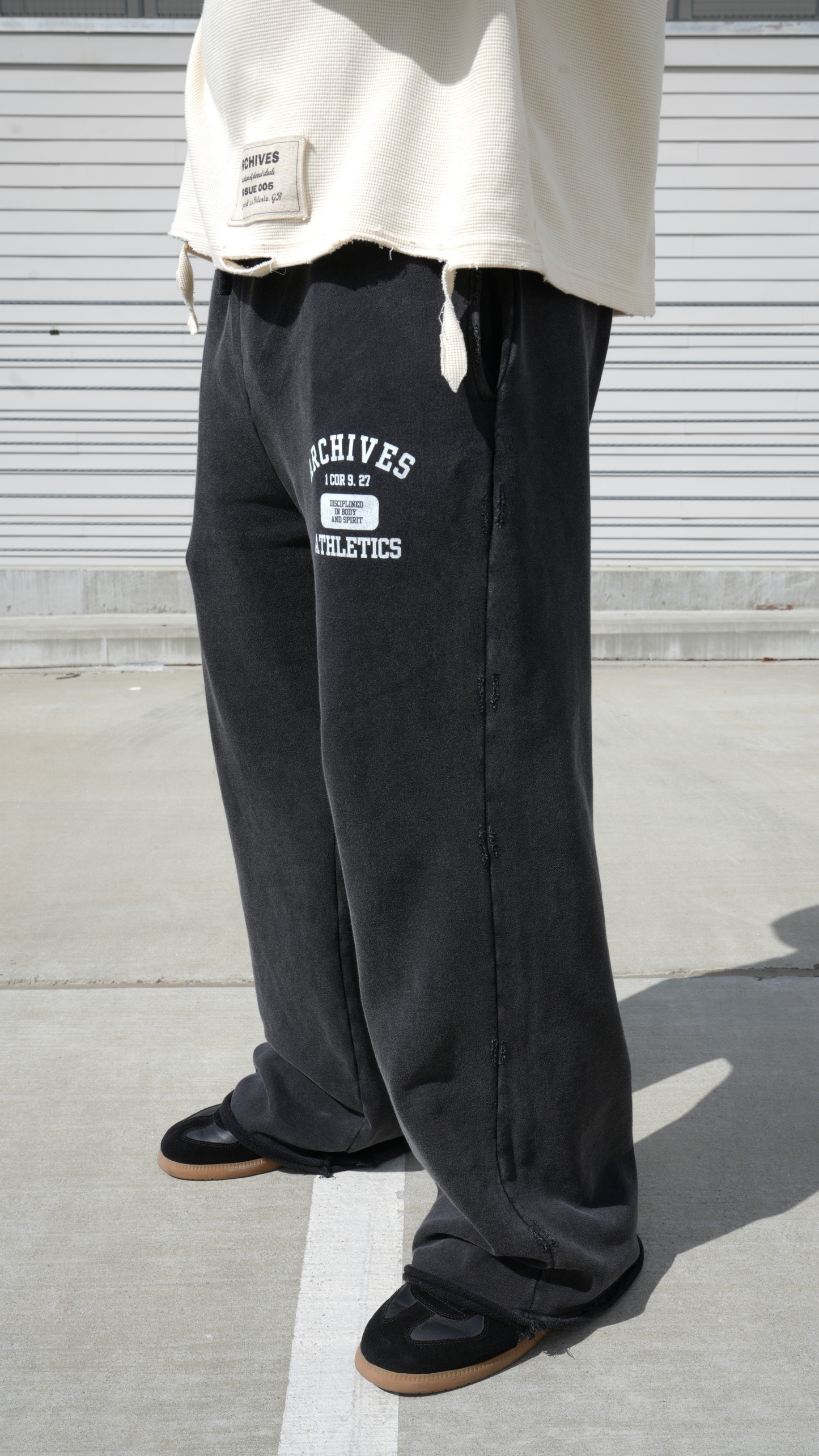 Washed Wide Leg Baggy Sweatpants