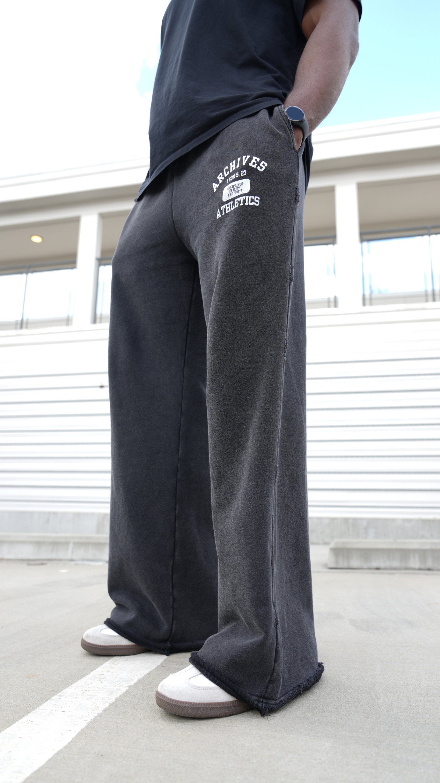 Washed Wide Leg Baggy Sweatpants